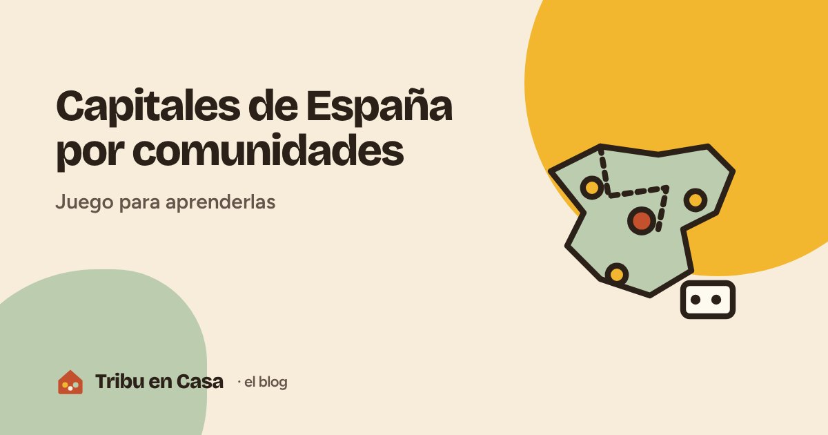 Mapa de España por comunidades con sus capitales señaladas